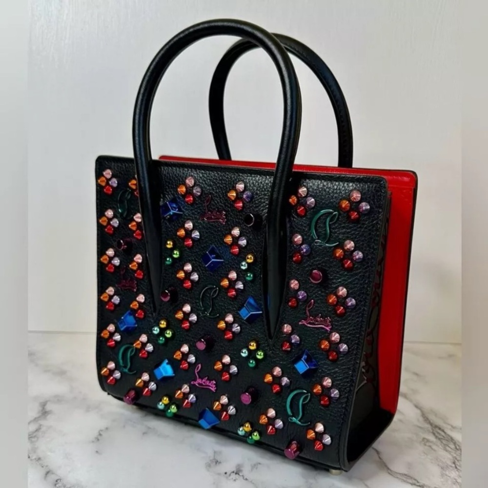 Christian Louboutin Mini Paloma Multicolor Spikes Loubinhesky Shoulder Bag NWT - Picture 4 of 17